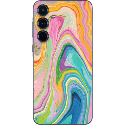 Rainbow Marble by Etta Vee Galaxy A35 5G Skin